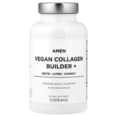 Codeage,Amen，素食胶原蛋白构建剂+，30 粒素食胶囊