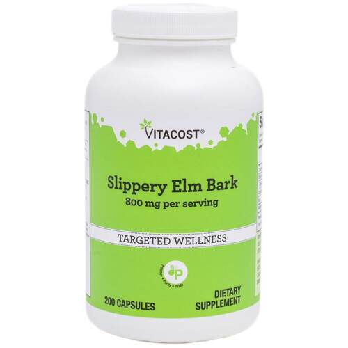 Vitacost,Slippery Elm Bark, 800 mg per serving, 200 Capsules