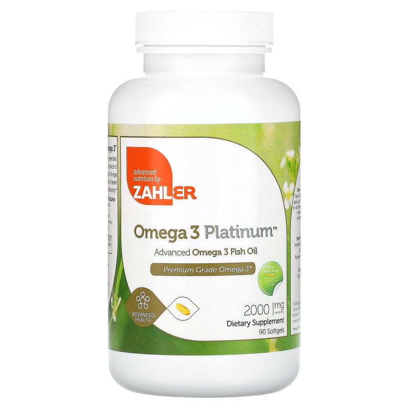 Zahler,白金版 Omega-3，高级 Omega-3 鱼油，90 粒软胶囊（每粒