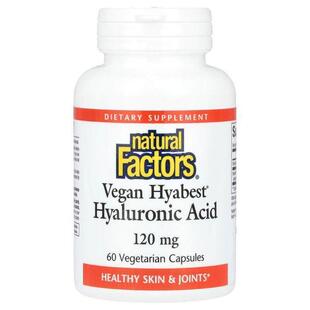 Natural Factors,Vegan Hyabest，透明质酸，120 毫克，60 粒素食