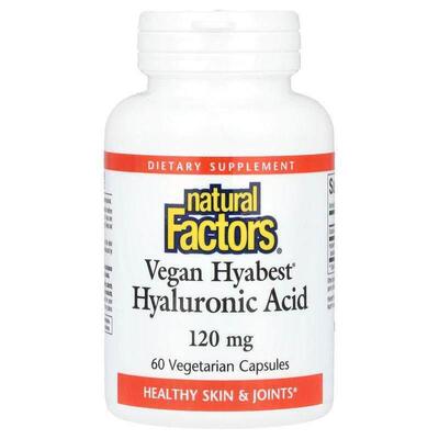 Natural Factors,Vegan Hyabest，透明质酸，120 毫克，60 粒素食