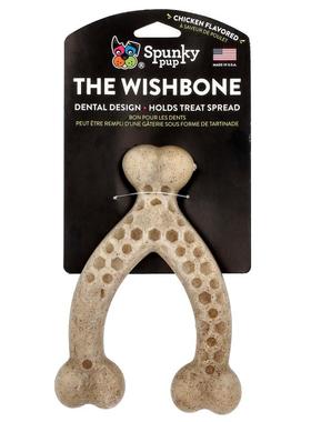 Spunky Pup,The Wishbone, Chew Toy, Large, Chicken, 1 Toy