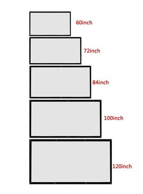 Projector Screen Canvas 3D Wall Mounted Projection LED Scree