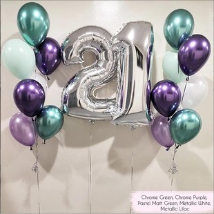 Blue Confetti Latex Balloon Set Happy Birthday Balloons Bou