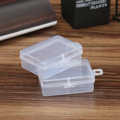 2 Pieces Portable Transparent Jewelry Box Mini Pills Parts N