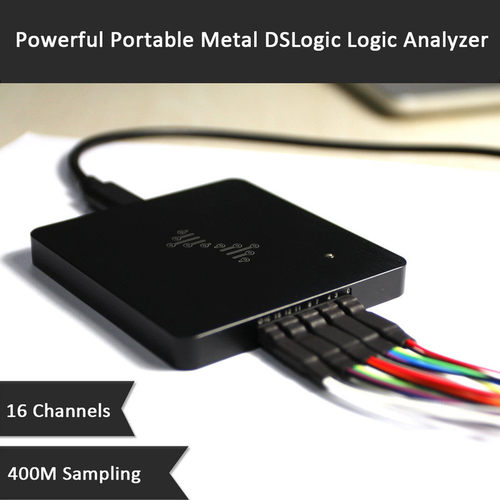 Portable Metal DSLogic Plus Logic Analyzer 16 Channels 100MH
