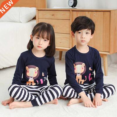 Kids Pajamas 2021 Autumn Girls Boys Sleepwear Nightwear Baby