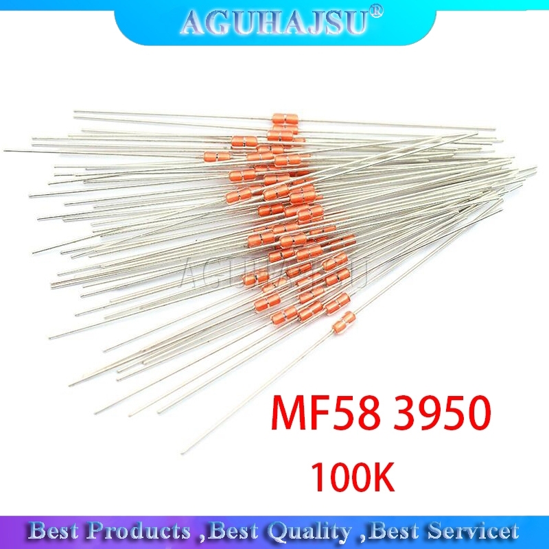 20 pcs Thermal Resistor NTC MF58 3950 B 100K ohm 5%