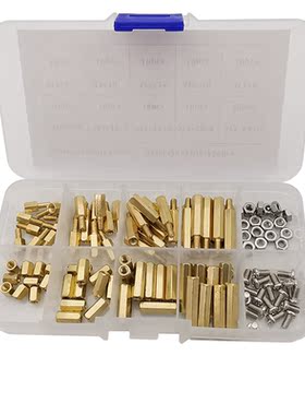 120Pcs M3 Male Female Brass Hex Column Standoff Support Spac