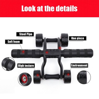 4 Wheels Abdominal Roller for Muscle Exercise Equipment Home