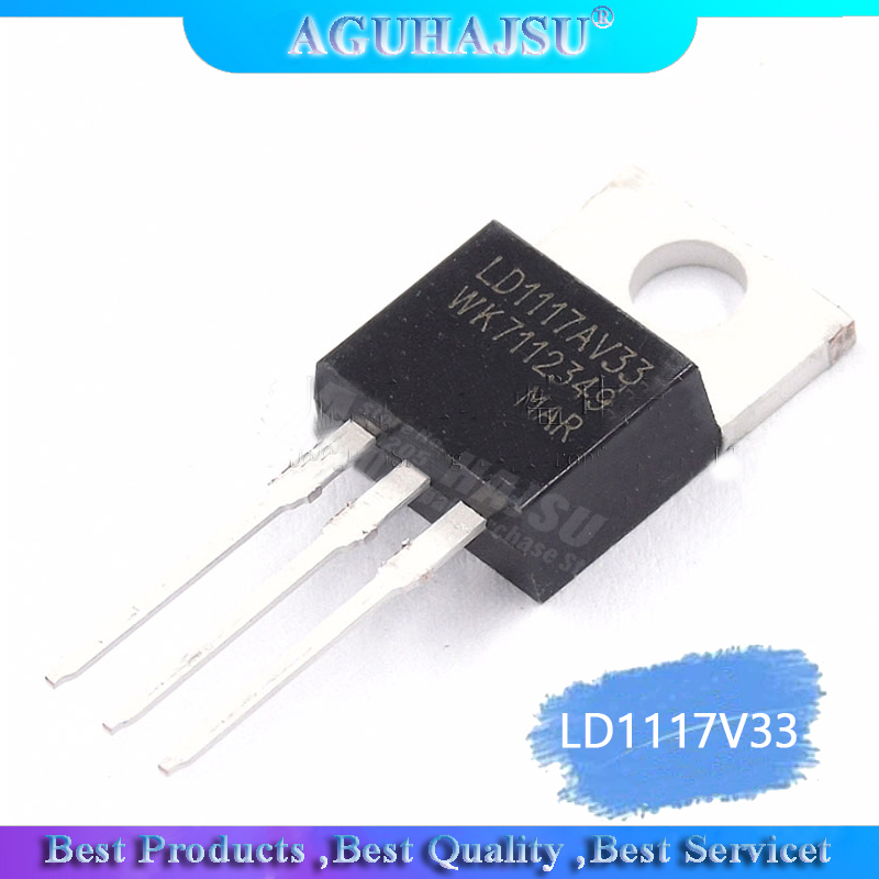 10pcs LD1117V33 TO-220 LD1117 3.3 LD1117AV33 TO220 3.3V 0.95-封面