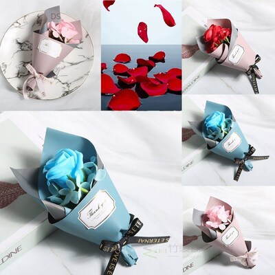 Valentine's Day DIY Soap Flower Gift Rose Box Bouquet We