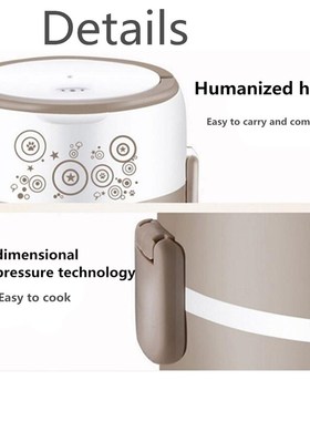2L Mini Stainless Steel 3 Layers Electric Rice Cooker Steame