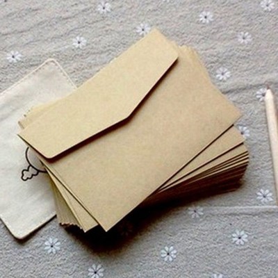 (10 Pieces/lot) 7*10cm Vintage Kraft Paper Envelopes Mini Gr