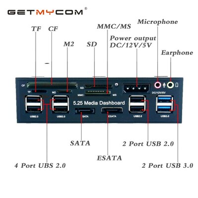 For SD MS CF TF M2 MMC Memory Card USB 3.0 Hub Multi-Functio