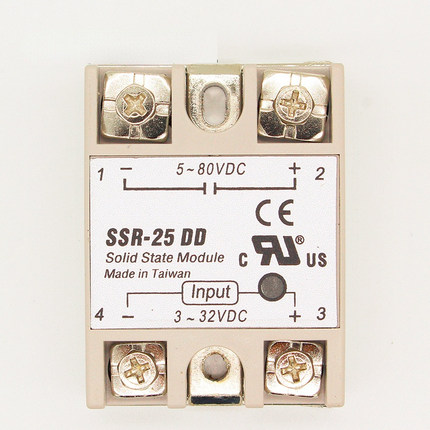 25DD SSR input 3~32VDC load 5~80VDC DC single phase DC solid