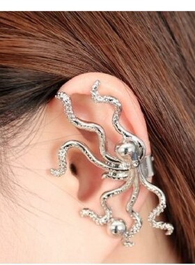 1 Pcs Pip Hop Punk Style Nightclub Show Octopus Earrings Fo