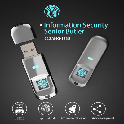 32gb/64g/128gb Usb 2.0 High-speed Recognition Fingerprint En