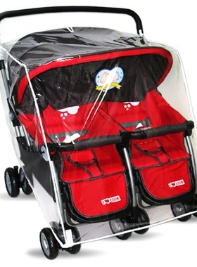 Baby Pushchairs Rain Cover Stroller Raincoat for Twins Clear