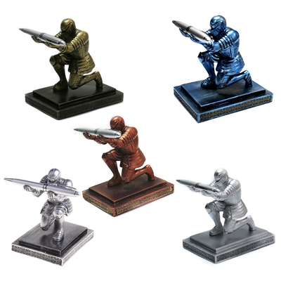 Executive Knight Pen Holder Armor Hero Pen Stationery Resin