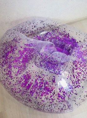 3 Colors  Holographic Glitter Inflatable Floating Bed Swimmi