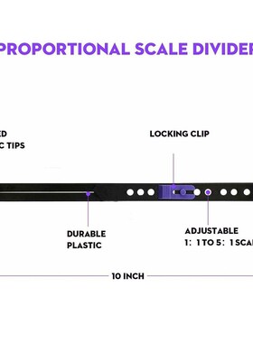 10 Inches Proportional Scale Divider Drawing Tool for Artist