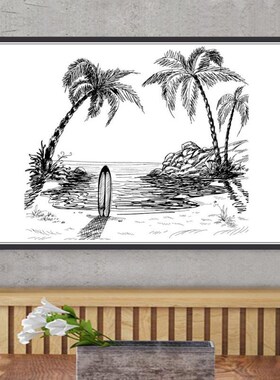 Tree Sandy Beach DIY Silicone Clear Stamp Cling Seal Scrapbo