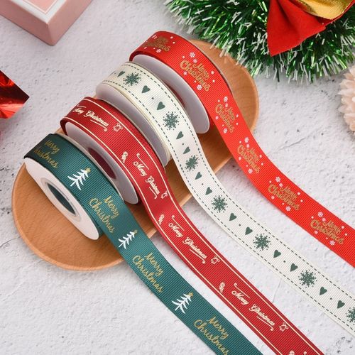 Christmas Gilding Ribbons Happy New Year Gifts Wrapping Merr