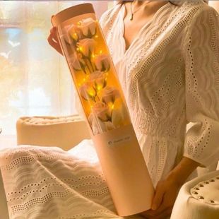 9 Soap Roses Flower Gift Box Hug Bucket Artificial Eternal