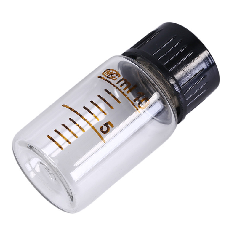 10ml Glass + Plastic Reagent Bottle With Screw Cap Black Gra