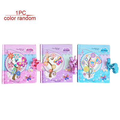 Journal Password Notebook Cartoon Butterfly Pattern Diary Bo