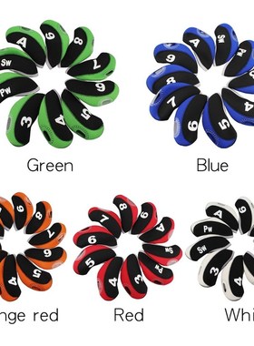 GOG 10PCS Golf Iron Headcover With Number Tags Club Head Co