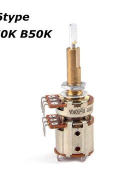 16type Double Shaft Potentiometer With Switch A50K B50K Shaf