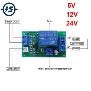 DC 5V 12V 24V Photoresistor Relay Control Switch Module Outp