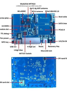 New! Banana Pi BPI-R64 MT 7622 Opensource Router Development