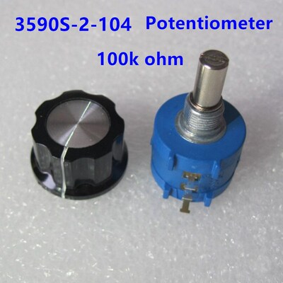 5pc 3590S-2-104L 3590S 100K ohm Precision Multiturn Potentio