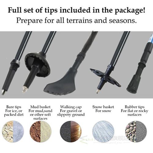 1/2pcs 240g/pcs Trek Pole Nordic Walking Poles Telescopic Al