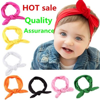 Kids Headband Bow For Girl Rabbit Ear Hairbands Turban Knot