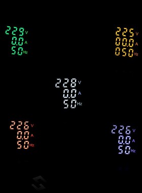 *New 3in1 22mm Digital  Voltmeter Ammeter Hz 60-500V 0-100A