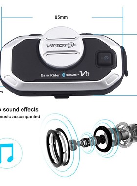 Easy Rider vimoto V8 850mAh Helmet Bluetooth Headset Motorcy