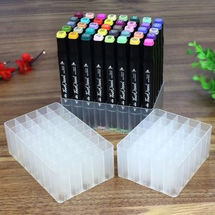 30/40 Slots Marker Pen Storage Holder Brush Pencil Rack Tabl