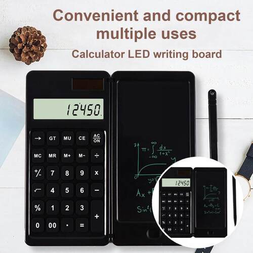 10-Digit Foldable Solar Basic Calculator Sensitive Digital W