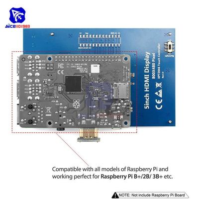 5 Inch Touch Screen ILI9486L 800x480 TFT LCD Display HDMI In