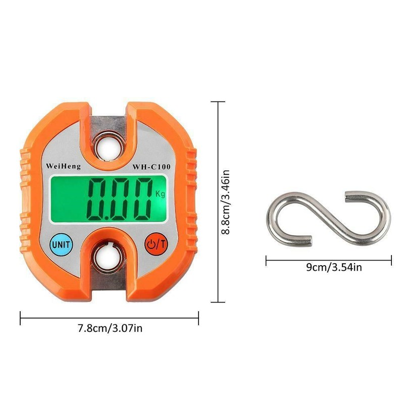 150kgX50g Mini Heavy Duty Electronic Digital Hook Scale Hang