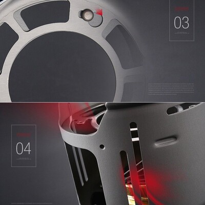 ALOCS Camping Pot 7-piece Camping Pot Set 适用于 1-2 Persons