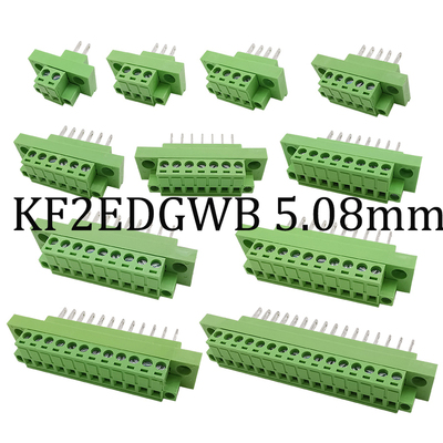 10Pair KF2EDGWB 5.08 2/3/4/5/6/7/8/9/10/12/16 Pin Connector