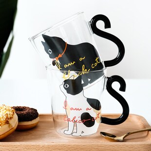 250ML Cute Glass Juice Coffee Cup Milk Tea Coffee Glass
