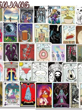 10/30/50pcs Pack Cartoon Tarot Stickers Waterproof PVC Lugg