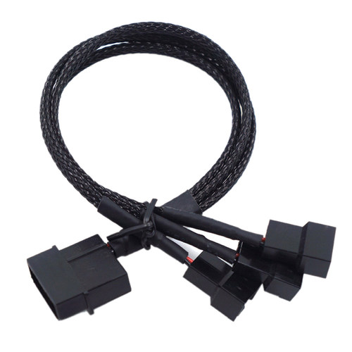 Molex To 3 Way 3Pin/4Pin Fan Adapter For Computer Case Fan /