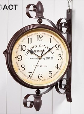 Double Sided Wall Clock Big Retro Wall Clocks Kitchen Europe